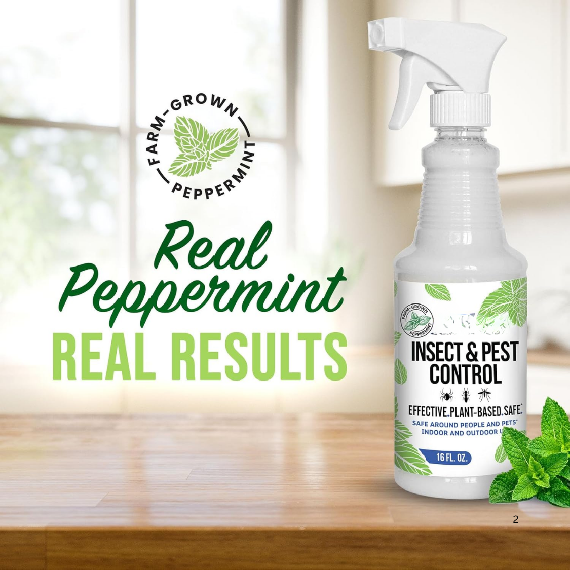 Peppermint Oil Insect Repellent Spray - Extra-Strong 16oz Bug Control