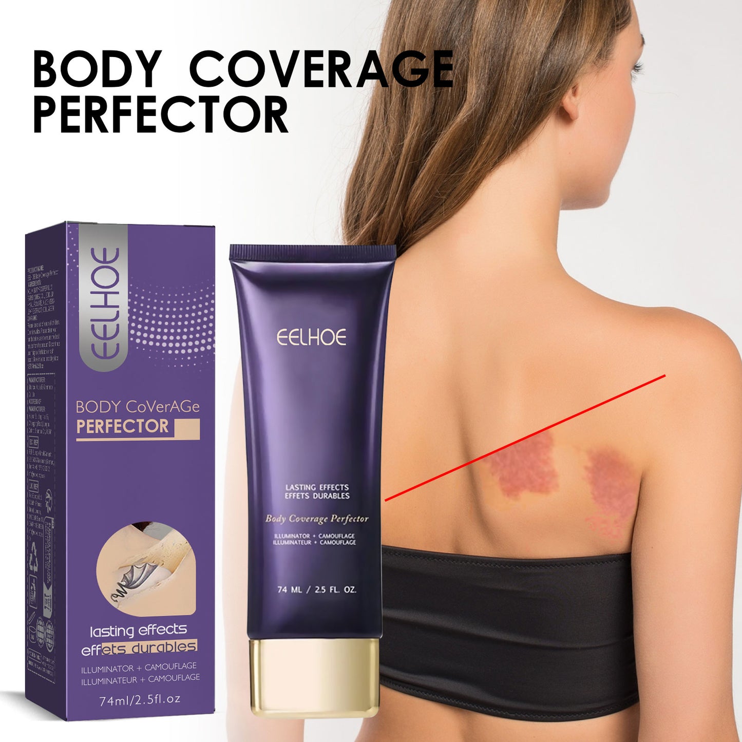 Body Concealer Repair Cream - Ivory White, 74ml, Waterproof, Scar & Tattoo Cover