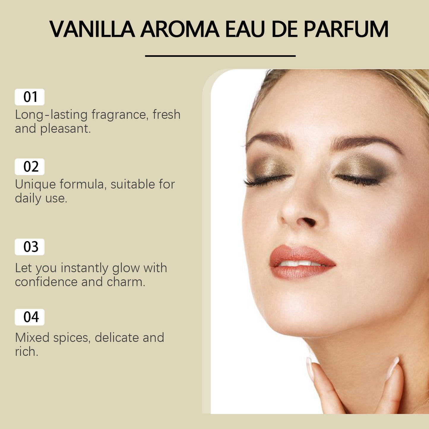 Vanilla Eau De Parfum for Women - Warm Vanilla Caramel & Musk Scent, 30ml