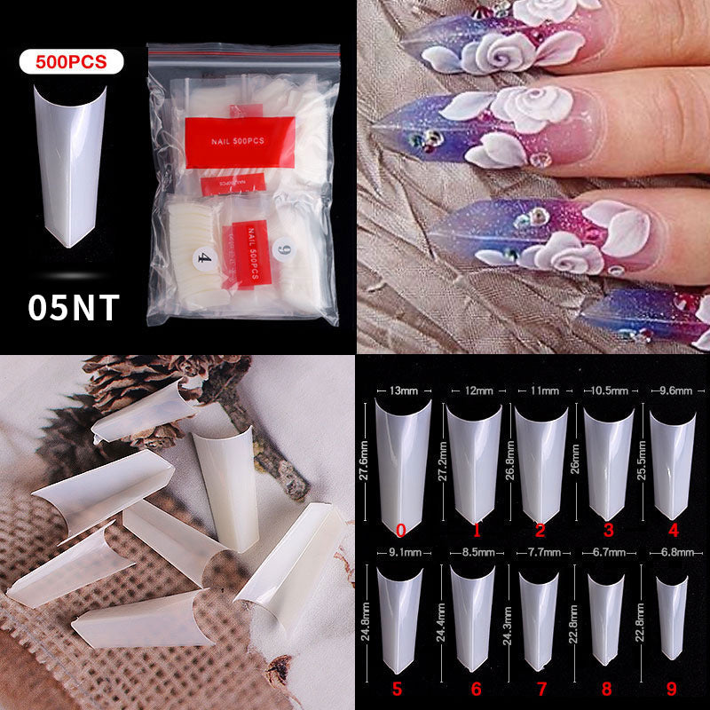French Pointed Non-Marking Ballet Nail Art Tools - Transparent