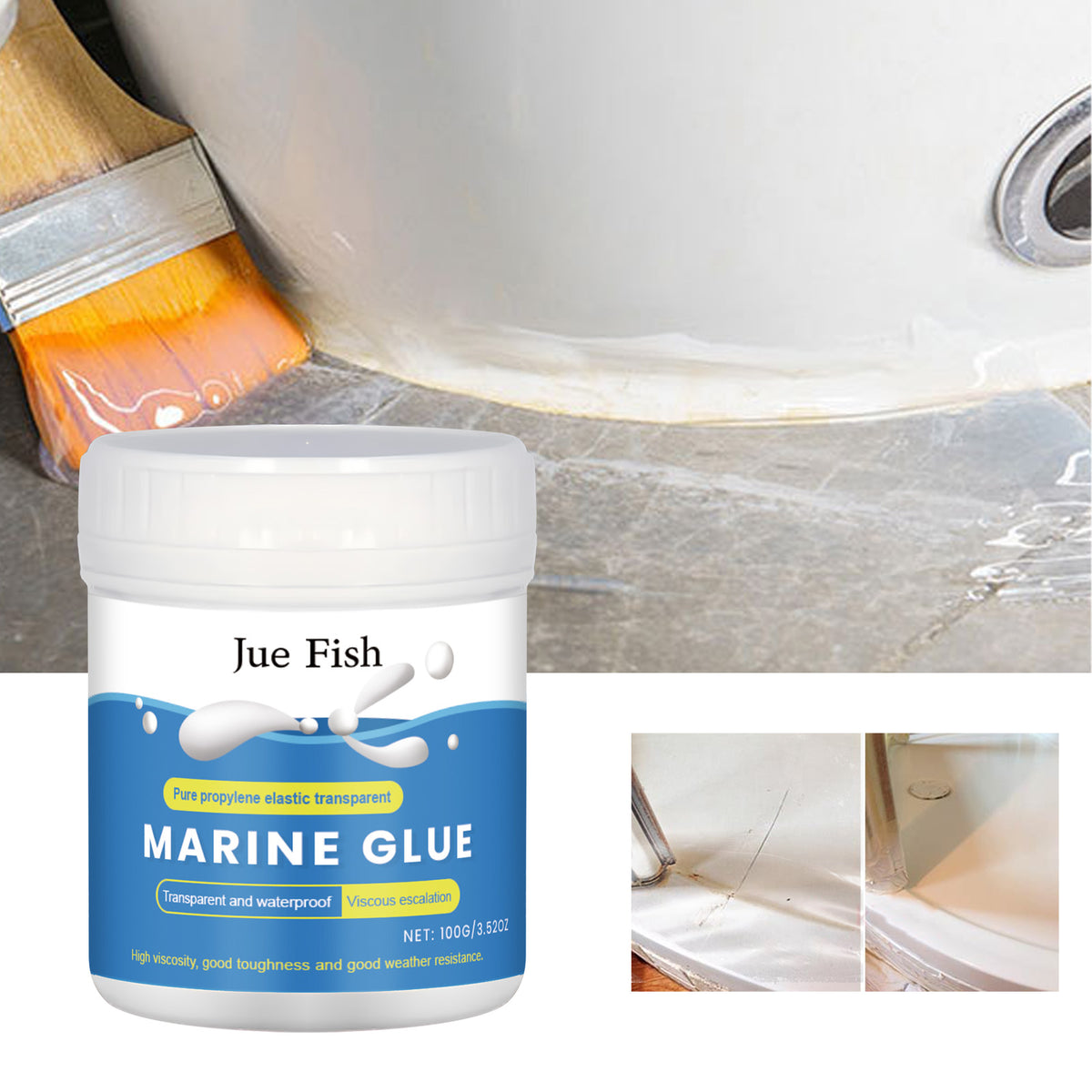 Waterproof Coating 100g Bottle - Transparent Waterproof Sealant for Repairs