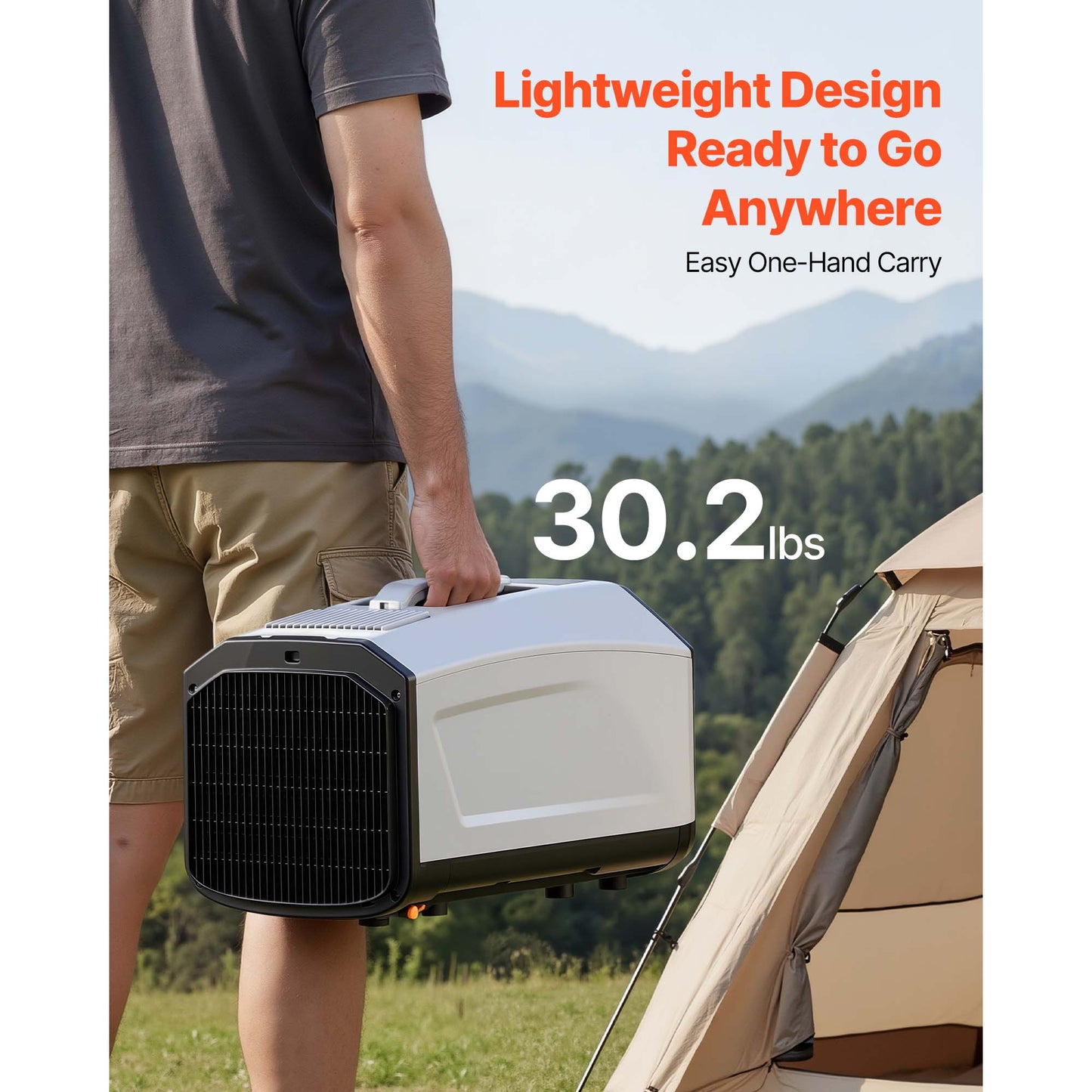 Portable Camping Air Conditioner 3050 BTU with Hose Remote Touch Control