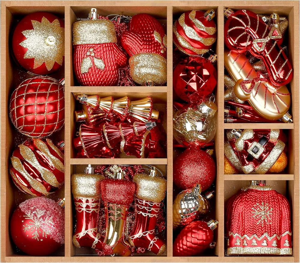 85ct Shatterproof Christmas Tree Ornaments Set - Colorful Baubles