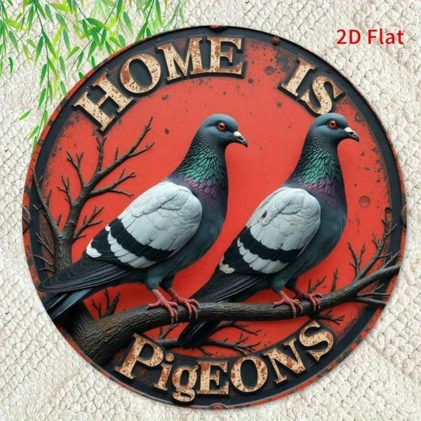 Vintage 8" Metal Tin Sign - Retro Wall Art for Home & Kitchen