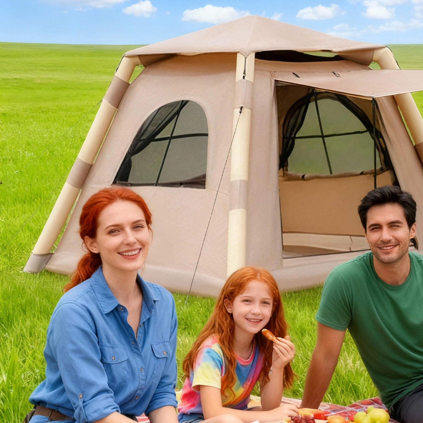 Inflatable Camping Tent for 2-4 People - Waterproof & Quick Setup
