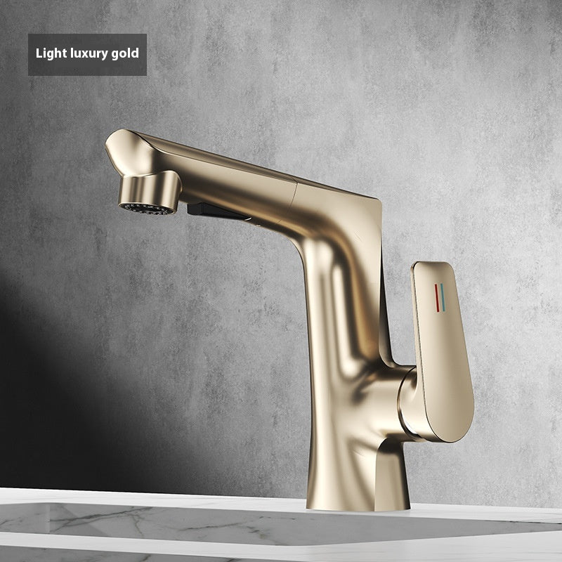 Pull-Out Kitchen Faucet - Modern Copper Design with Multiple Finish Options
