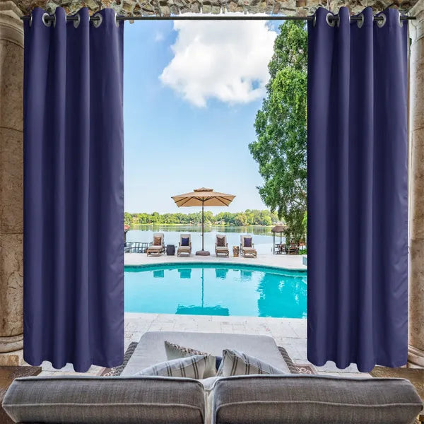 Luxurious Wool Outdoor Curtain 50x96 Inches - Sound-Absorbing Design