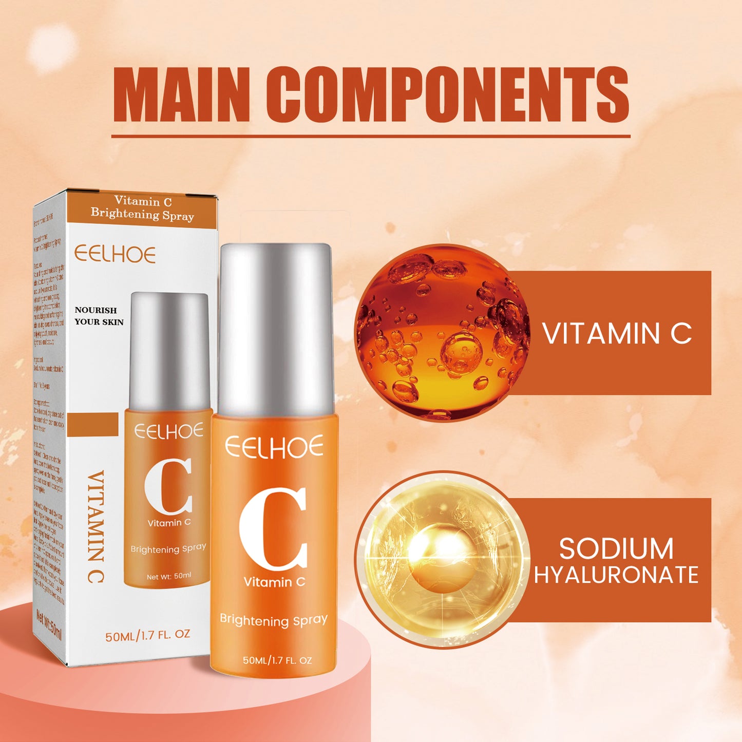 Vitamin C Moisturizing Facial Spray - Hydrating & Brightening Skin Care