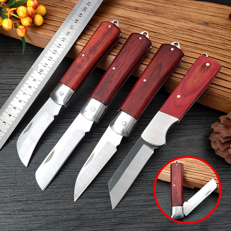Stainless Steel Grafting Knife Set with Wooden Handles - Garden Fruit Tree Pruning Tool