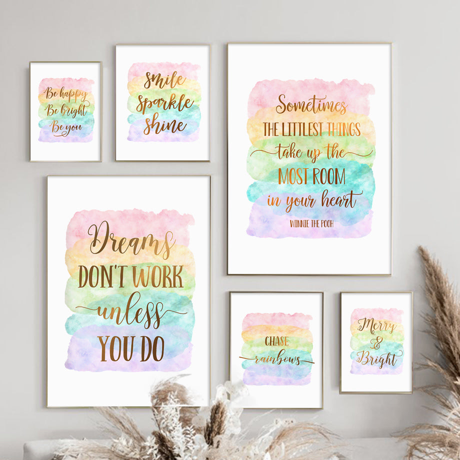 Inspirational Quote Wall Art Canvas – Nordic Style Home Decor