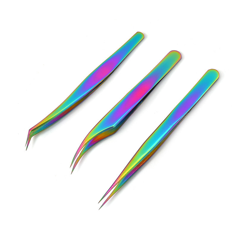 Stainless Steel Eyelash Tweezers & Curler 3-Piece Set
