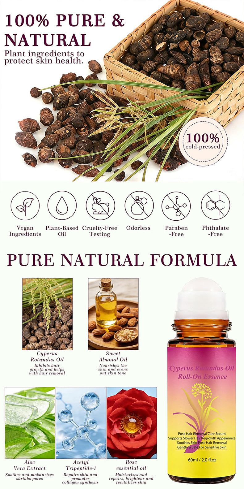 Sweet Almond & Tea Tree Oil Roll-On - 60ml