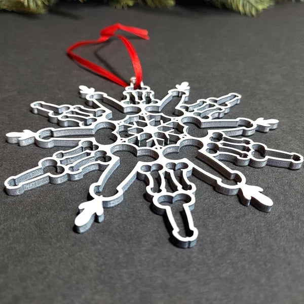 Christmas Tree Snowflake Pendant Decorations Set - Festive Holiday Decor