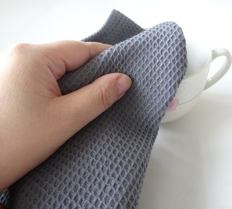 Cotton Rectangular Waffle Tea Towel - Nordic Style Kitchen Linen