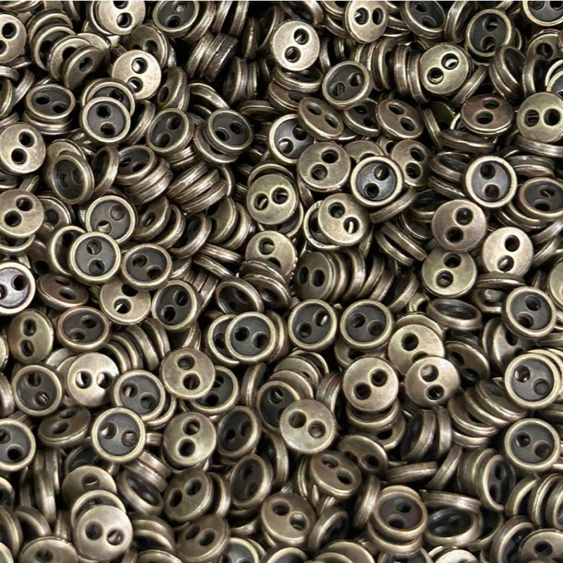 Mini Metal Button Assortment for Crafts and Sewing - 100pcs Small Doll Accessories