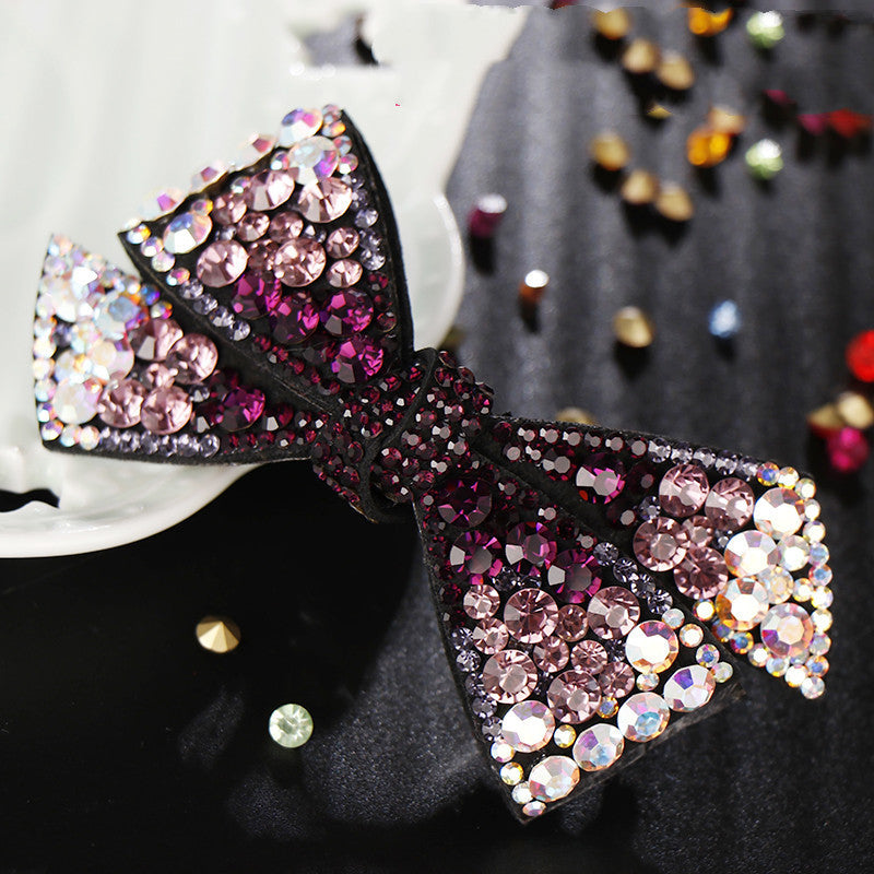 Elegant Rhinestone Bow Hair Clip - Women's Fashion Hair Accessory