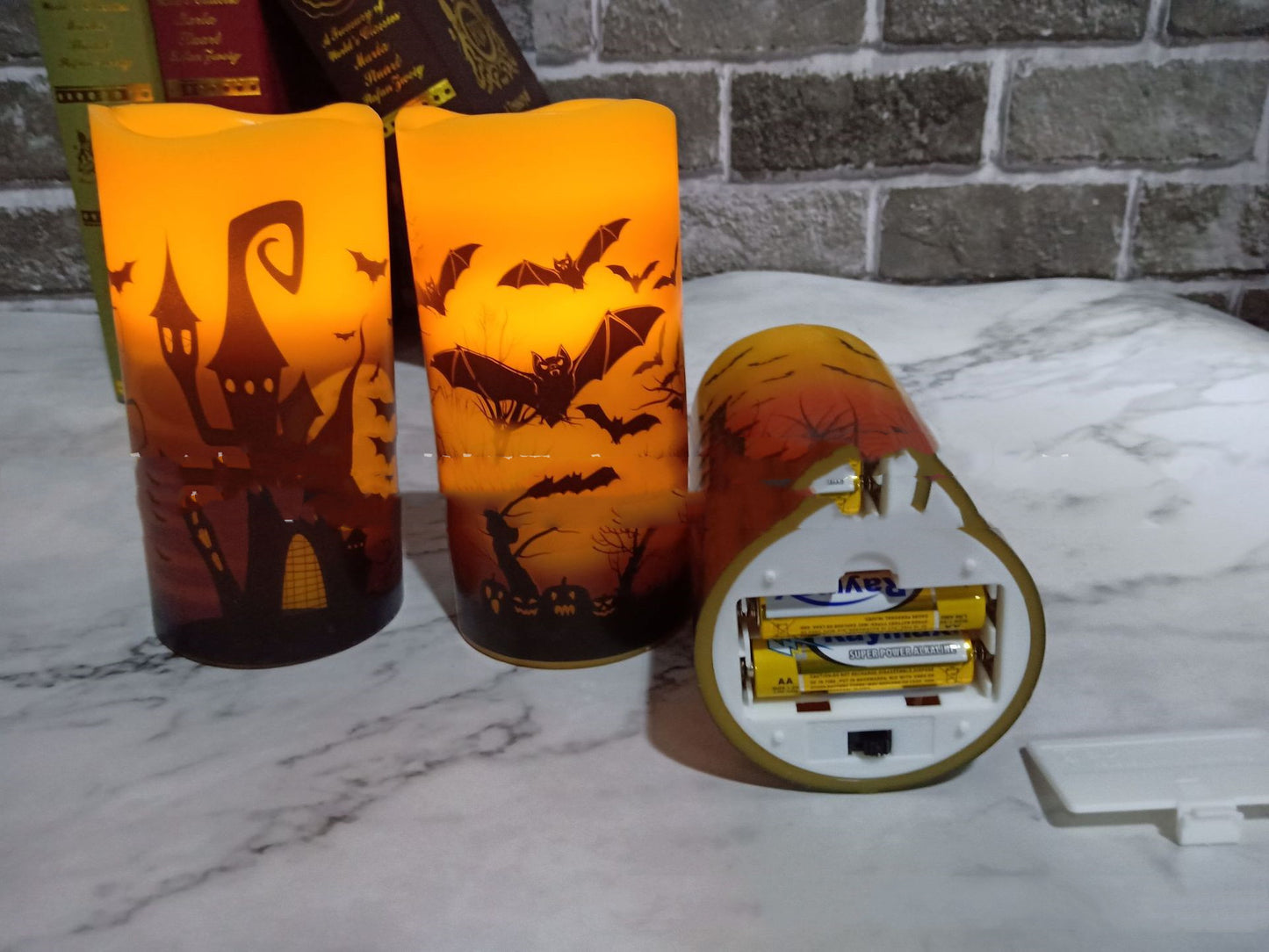 Cross-Border Halloween Wave Muzzle Candle 3-Pack - Home Fragrance Decor