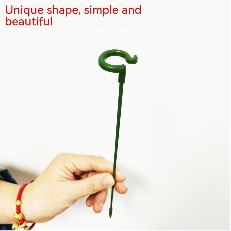 Flower Support Rod Set for Garden Plants, Green, Multiple Sizes & Quantities