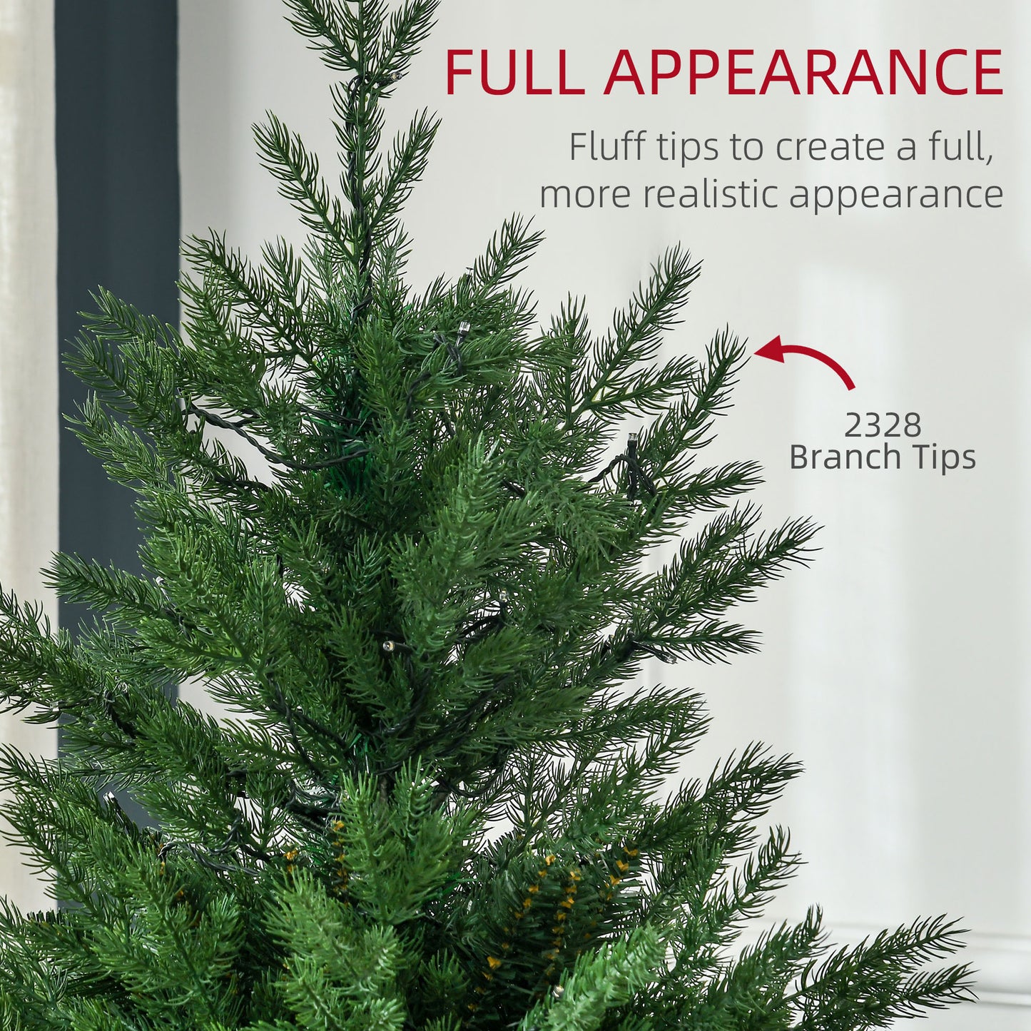 6ft Prelit Artificial Christmas Tree with Warm White LED Lights