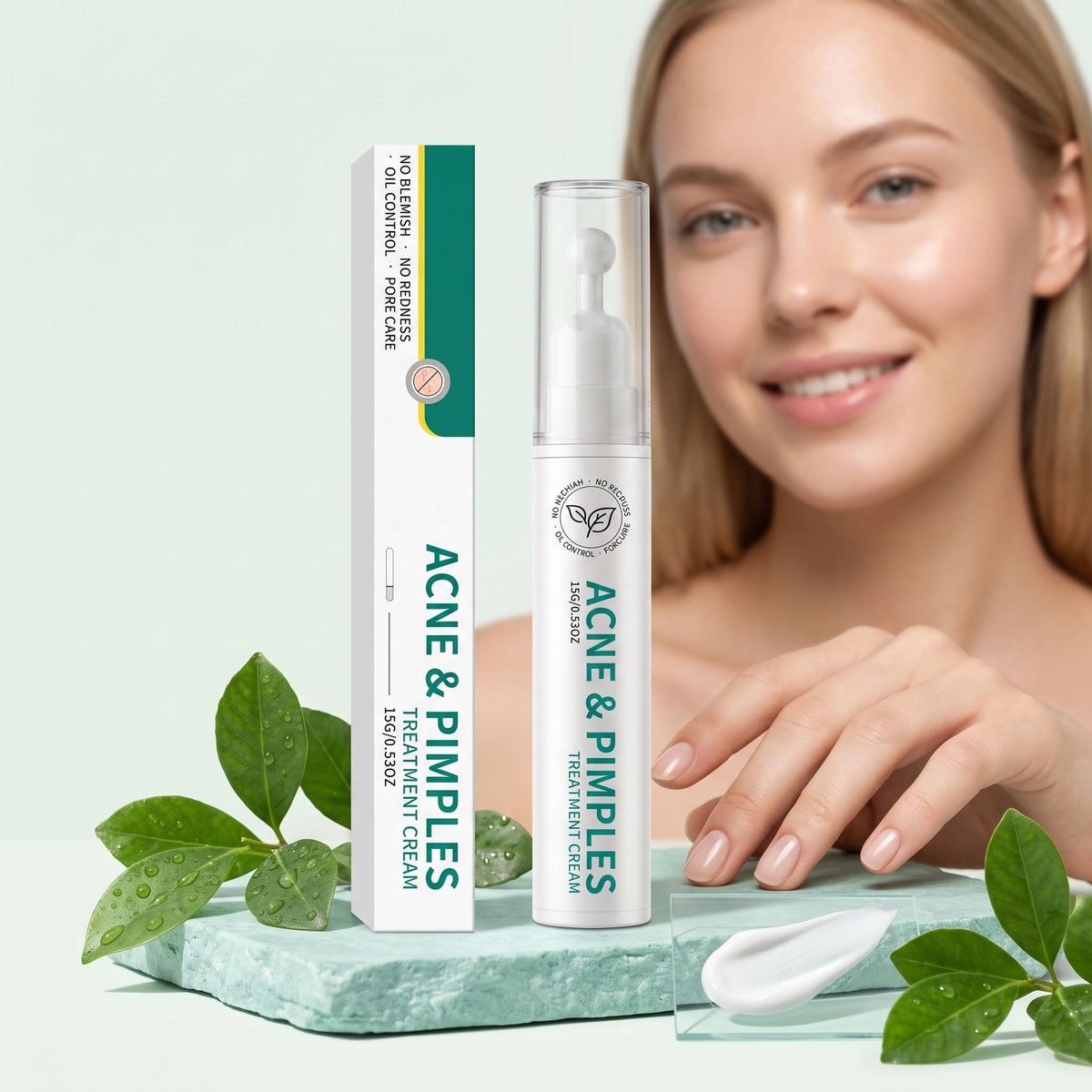 Acne & Pimple Treatment Cream 15G - Vitamin E & Azelaic Acid for Skin Care