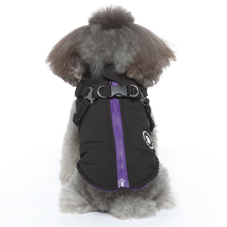 Pet Clothing Sets Cotton-Padded Chest Strap Jacket for Dogs & Cats