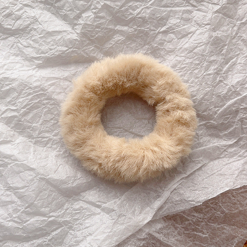 Cute Plush Elastic Hair Scrunchie - Soft Large Intestine Style Hair Band