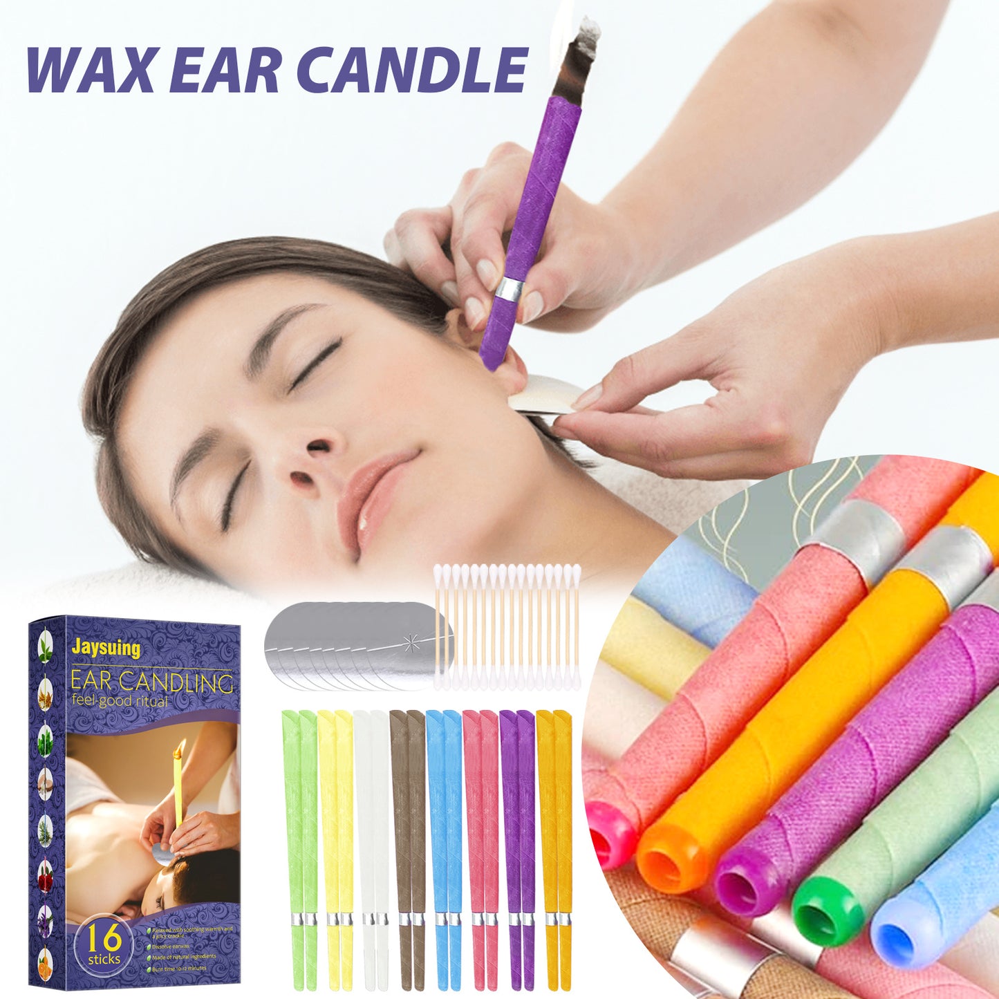 Aromatherapy Ear Candles for Ear Wax Removal and Stress Relief