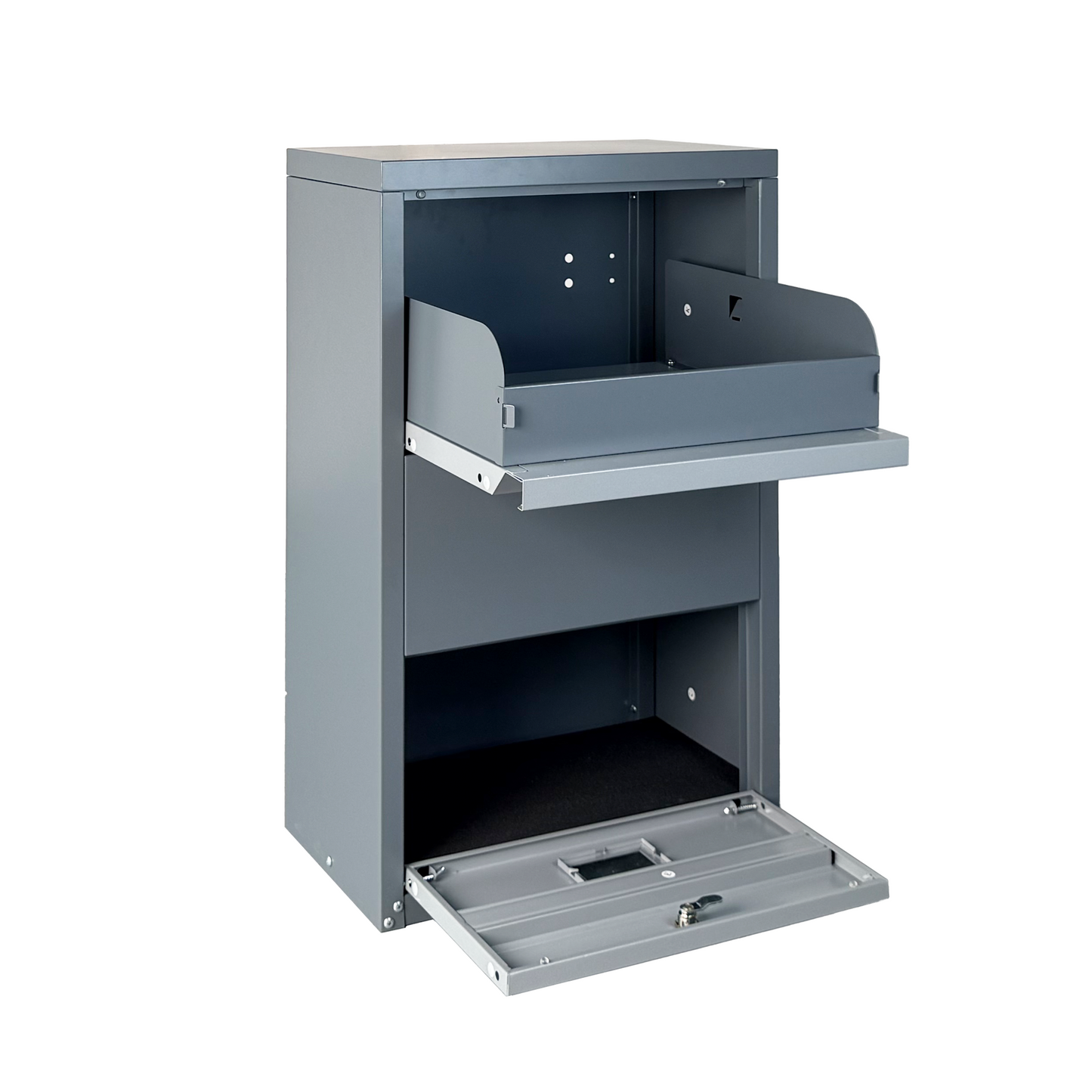 Secure Outdoor Steel Package Delivery Box with Lock - Large Curbside Mailbox