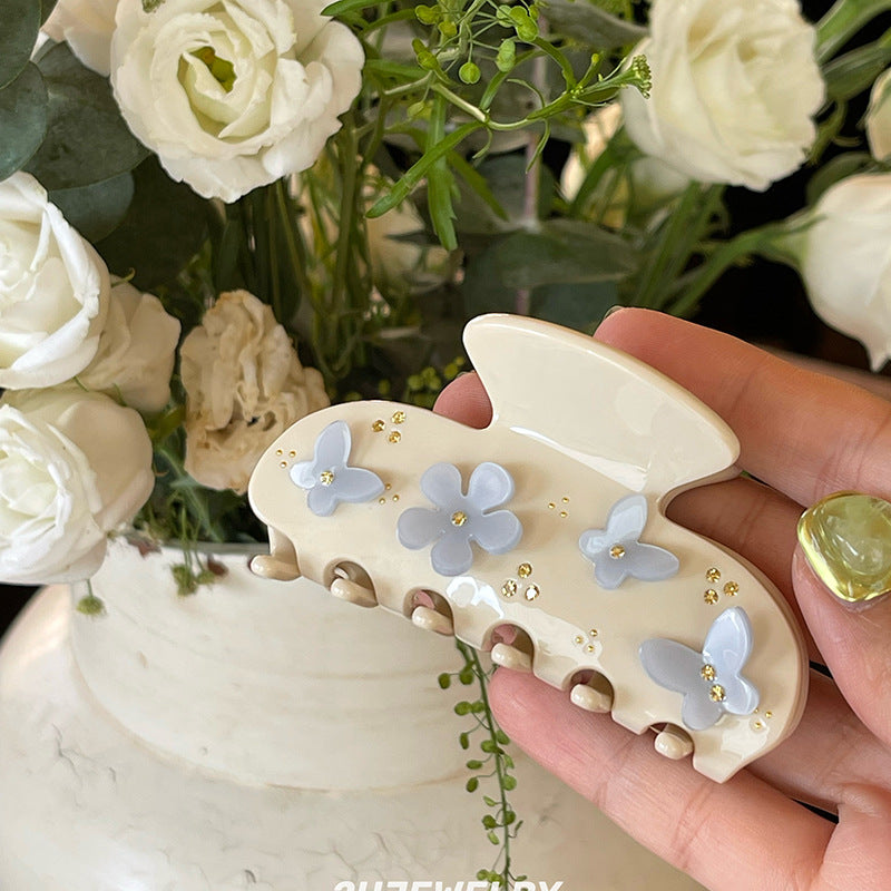 Acetate Hair Clip - Women's Rhinestone Hairpin