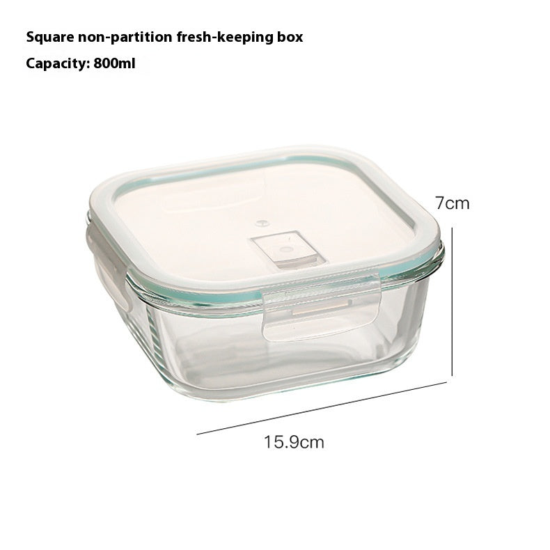 Glass Lunch Box Food Grade Sealed Container for Microwave Oven