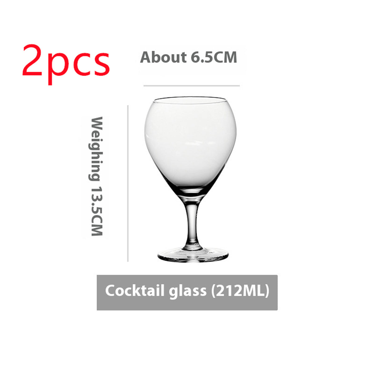 Simple Ins Style Handmade Crystal Glass Goblet - Multiple Variants