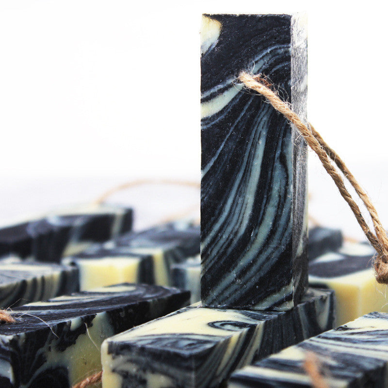 Bamboo Charcoal Cleansing Cold Process Soap - Herbal Moisturizing Bar