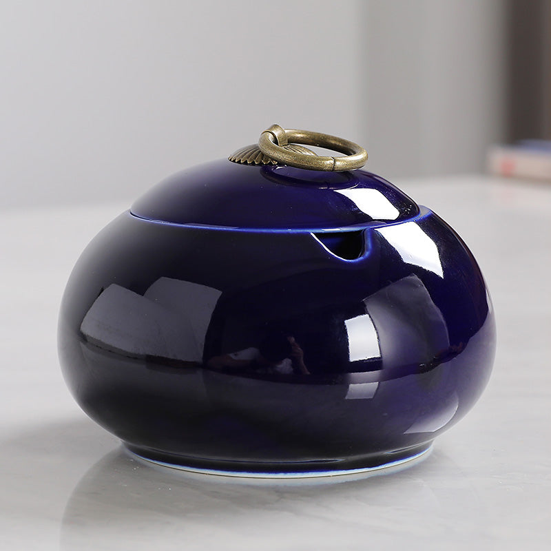 Ceramic Windproof Ashtray with Cover - Multiple Colors for Home & Garden