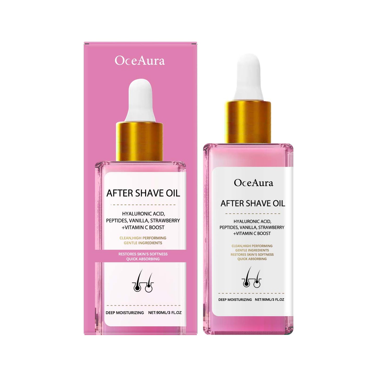 Hair Removal & Shaving Repair Essential Oil - Strawberry Flavored, 90ml