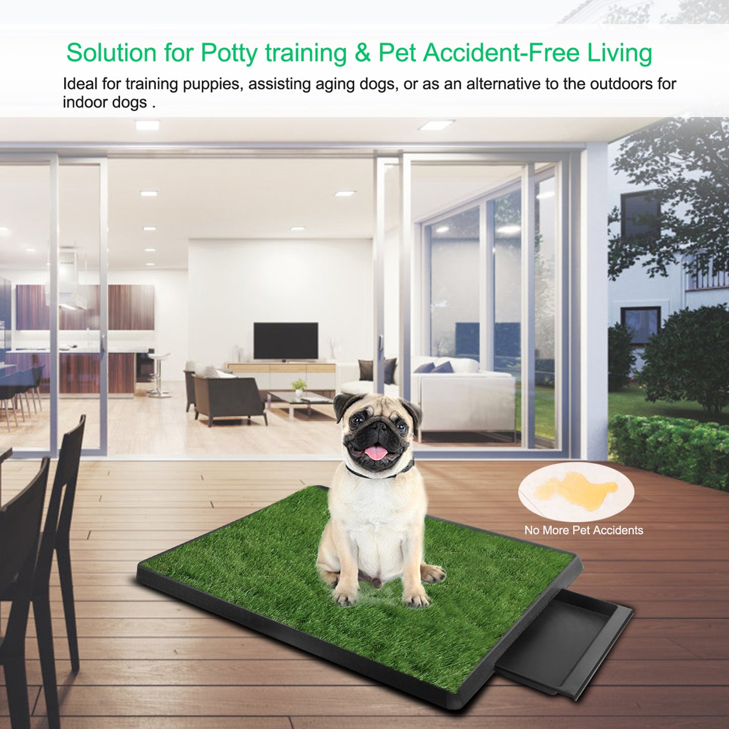 Artificial Grass Dog Potty Pad for Indoor & Outdoor Training - Small & Medium Pets