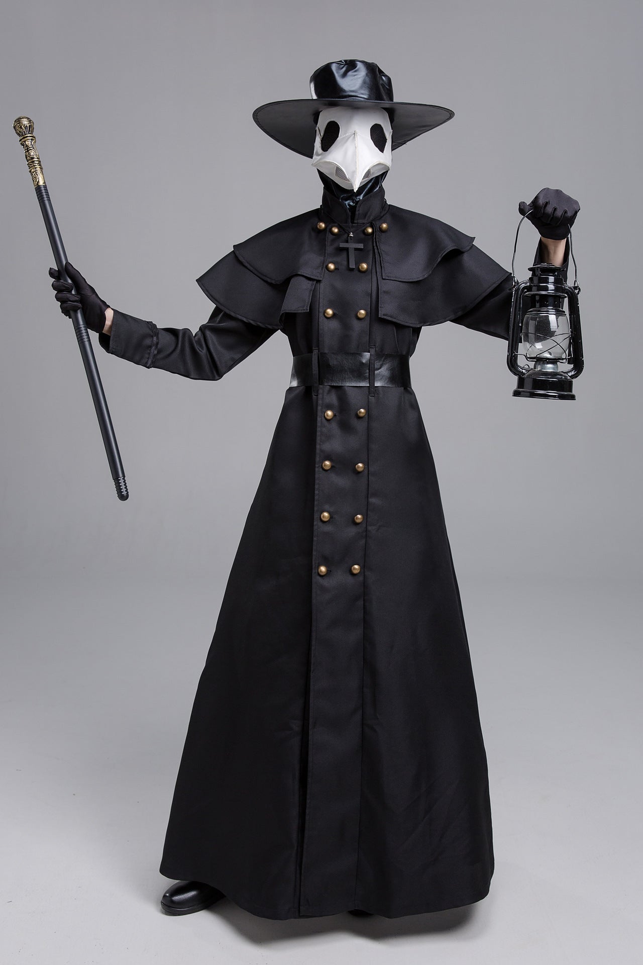 Medieval Plague Doctor Costume with Beak Mask - Multiple Styles