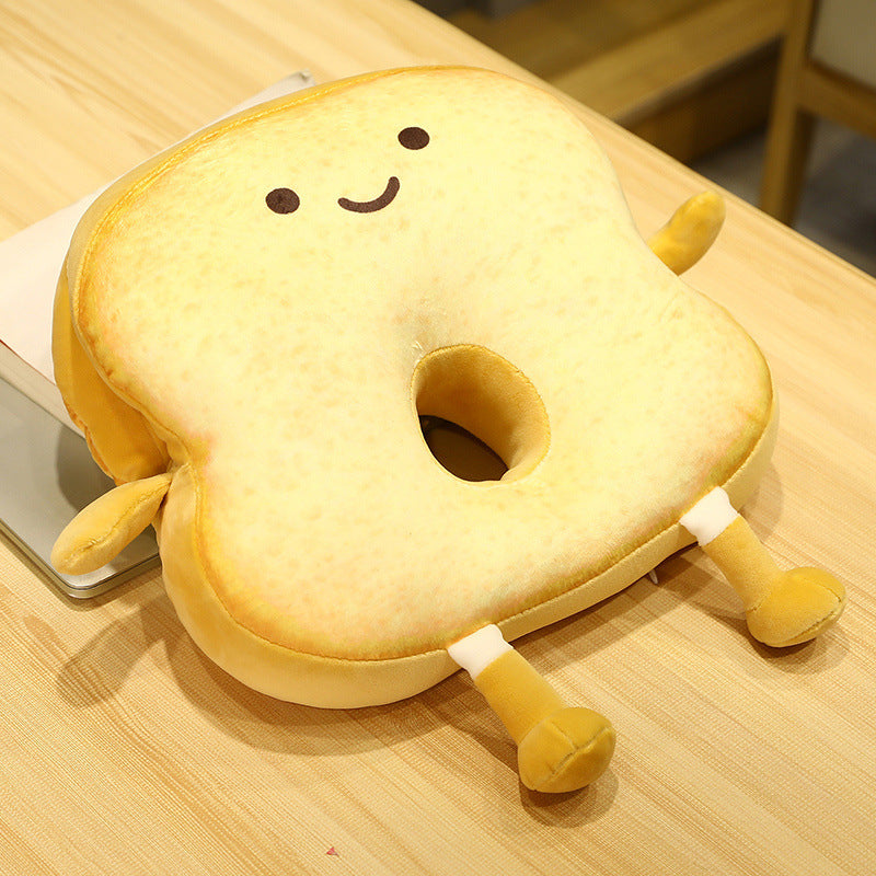 Sleeping Pillow Replica Bread Toast Cushion - Multi-Color & Size 35x30x10cm