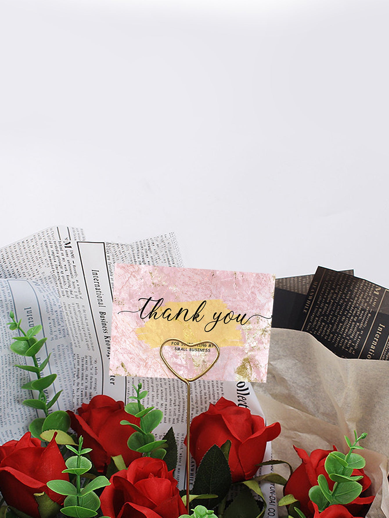 Thank You Greeting Cards Set for Weddings Parties & Holidays - 50 Pack
