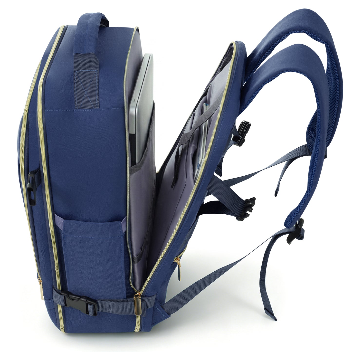 3-Piece Navy Luggage Set with 20in Suitcase, Duffel & Toiletry Bag