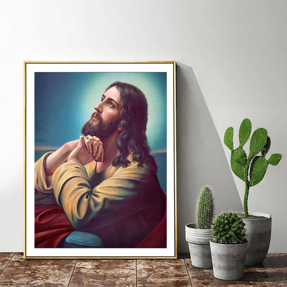 Diamond Painting Jesus Religious Cross Stitch Kit - Square & Round Mosaic