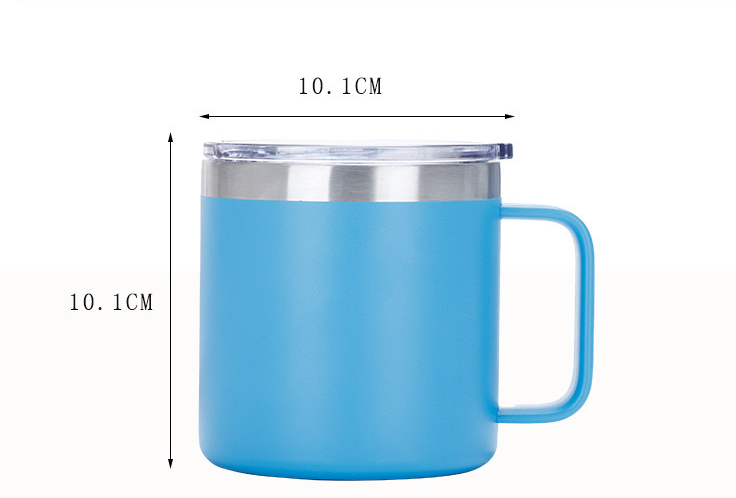304 Stainless Steel Mug with Double Cover - 14oz Travel Drinkware