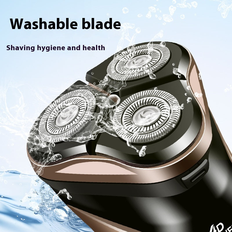 Rechargeable Men's Electric Shaver - Black