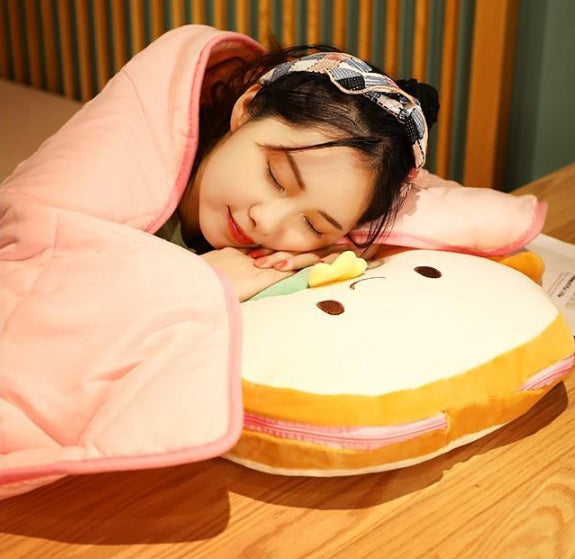 Foldable Plush Pillow Quilt Dual-Use Cushion for Home & Living