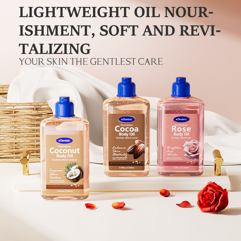 Rose Body Oil - 260ml Moisturizing Skin Care Oil for Body