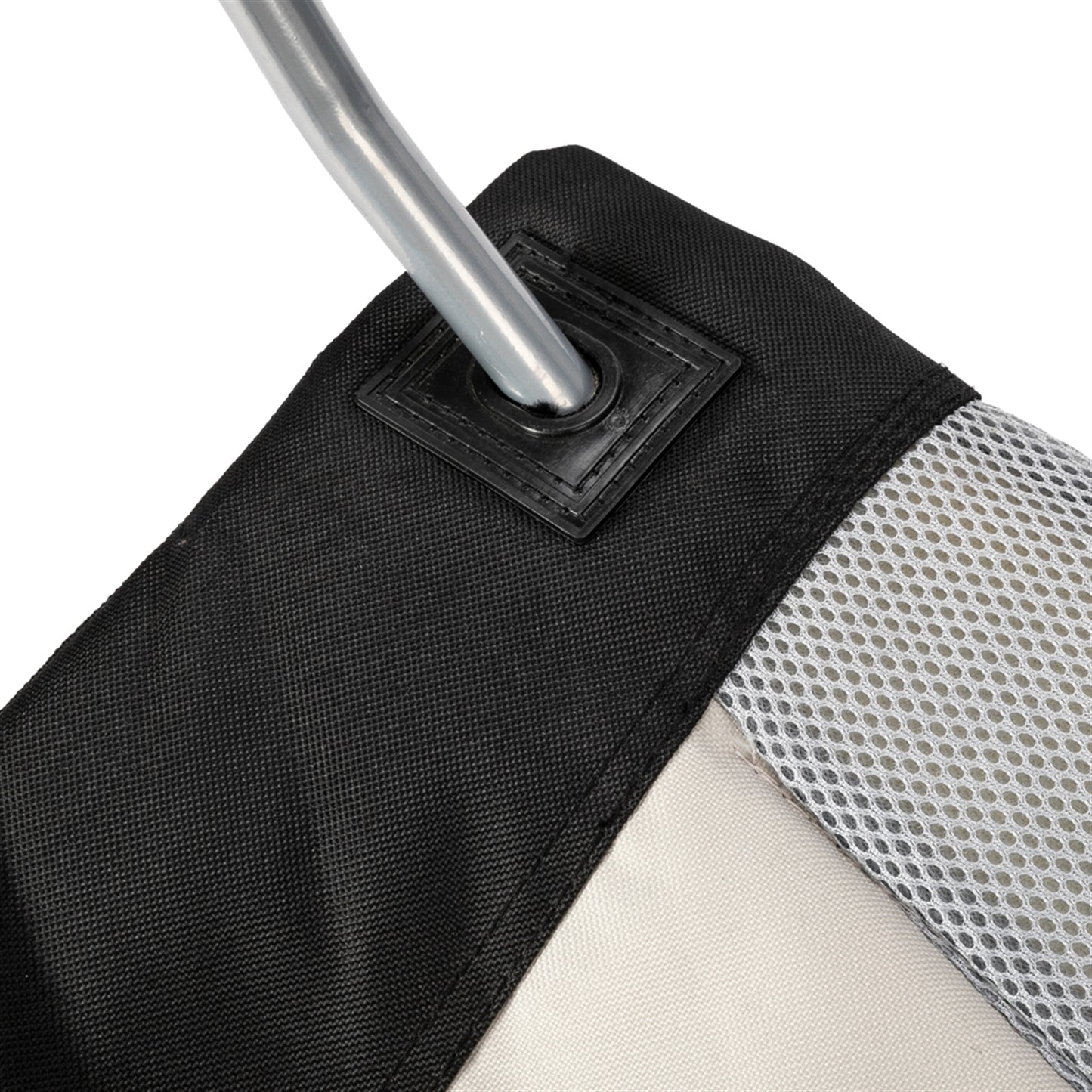 Medium Camping Chair - Grey Iron Frame, Off-White Fabric