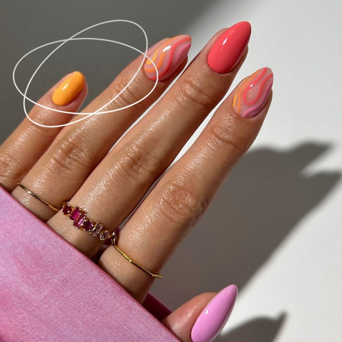 Short Square Nail Tips - Wearable Artificial Nails for Nail Art, Starry Sky Pattern