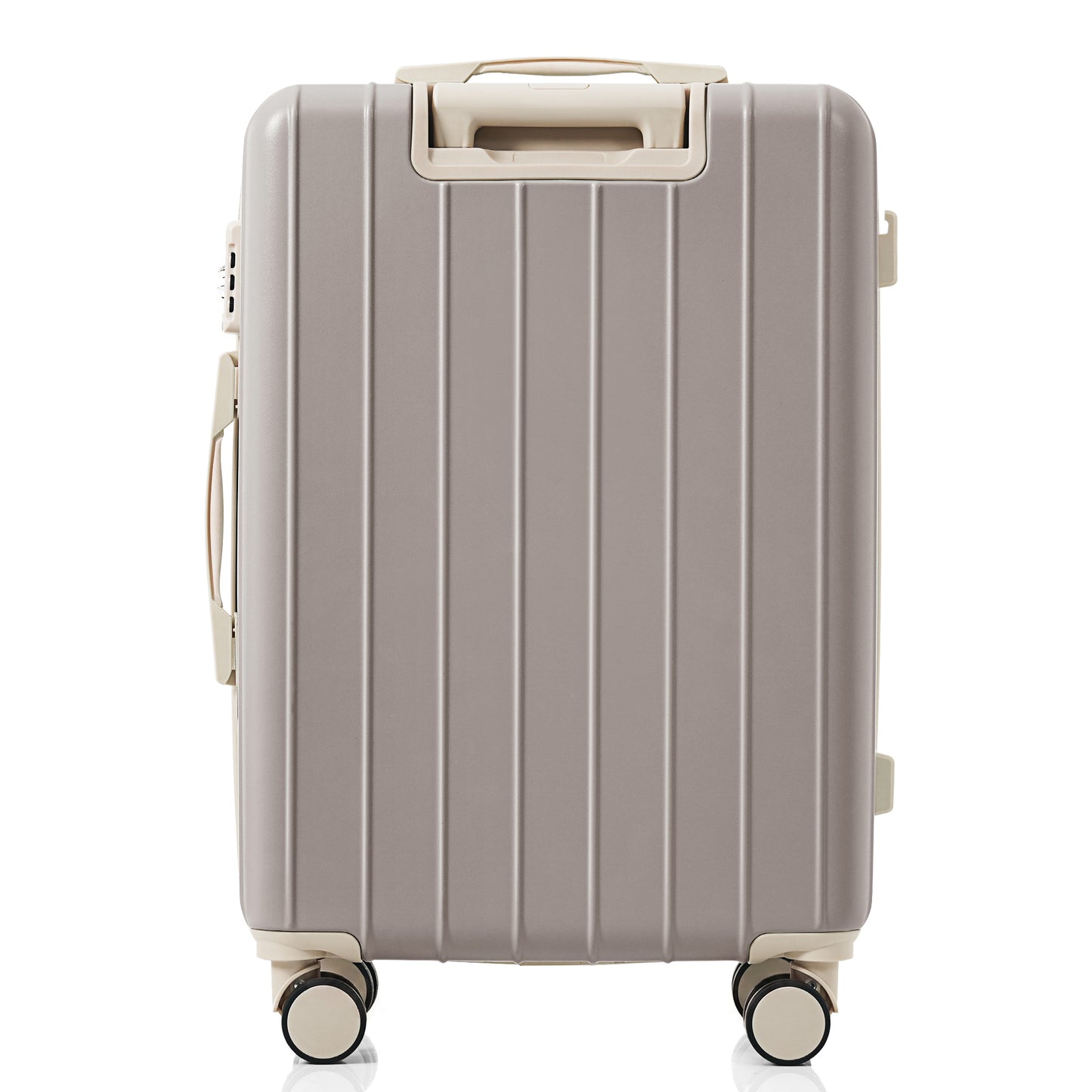 Premium ABS Travel Luggage Set - 3-Piece with TSA Lock, Light Grey