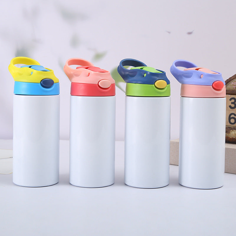Children's Stainless Steel Insulated Sippy Cup with Cartoon Design, 400ml