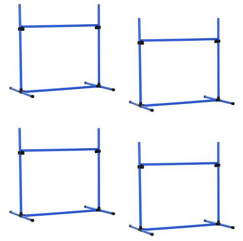 Dog Agility Training Equipment Set with Adjustable Jump Poles - 4 Pieces