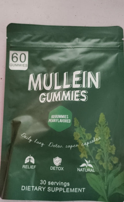 True Lungs Mullein Gummies - Herbal Respiratory Support, 60 Gummies